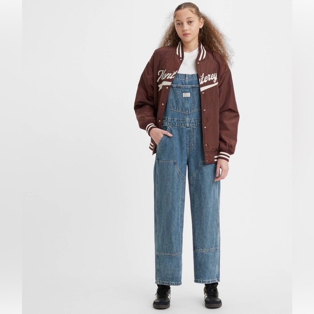 Levi's Women's Highwater Double Knee Blue Denim Overalls Size M